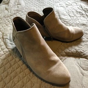 Tan booties